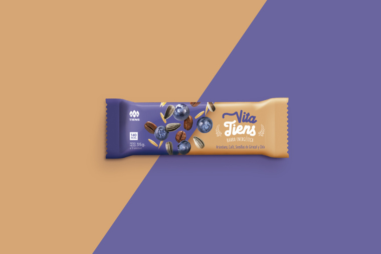 Vita Tiens 能量棒包裝設(shè)計，爆炸能量和活力主題設(shè)計