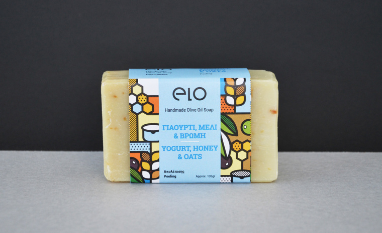 Elo 天然手工肥皂品牌波譜幾何藝術風格包裝設計