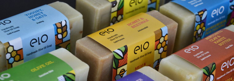 Elo 天然手工肥皂品牌波譜幾何藝術風格包裝設計