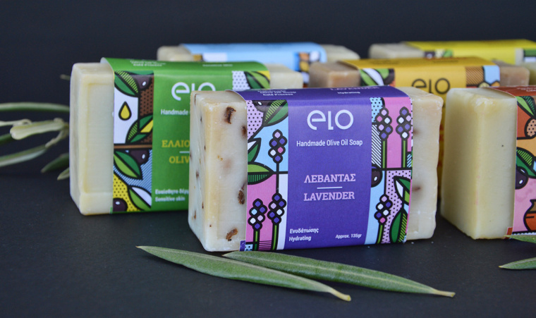 Elo 天然手工肥皂品牌波譜幾何藝術風格包裝設計