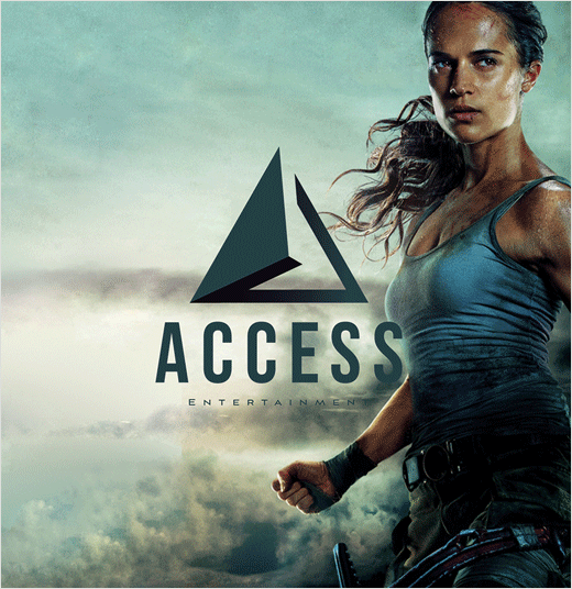 Access 娛樂(lè)媒體投資公司品牌形象設(shè)計(jì)-立體陰影設(shè)計(jì)手法logo設(shè)計(jì)