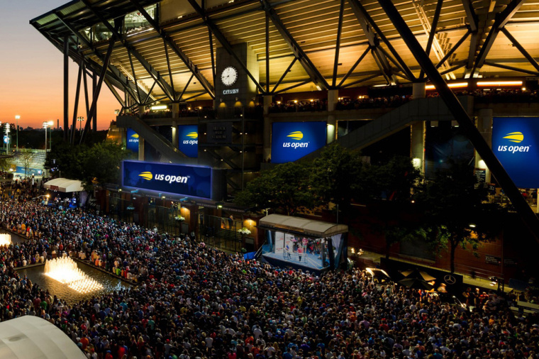 超速飛行的網球，美國網球公開賽新logo設計