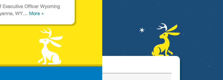 懷俄明州彩票logo設(shè)計(jì)，一只奔跑的兔子標(biāo)志logo