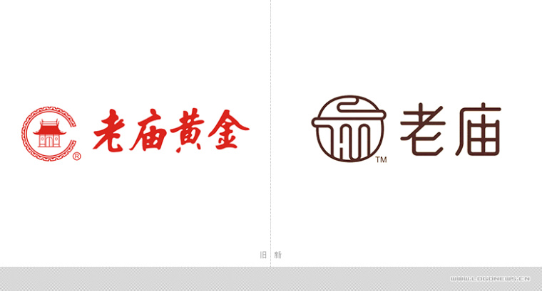 老廟黃金首飾新logo設計，外圓內方的中式韻味logo設計