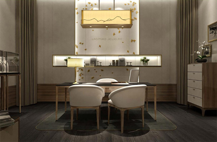 老廟黃金首飾新logo設計，外圓內方的中式韻味logo設計