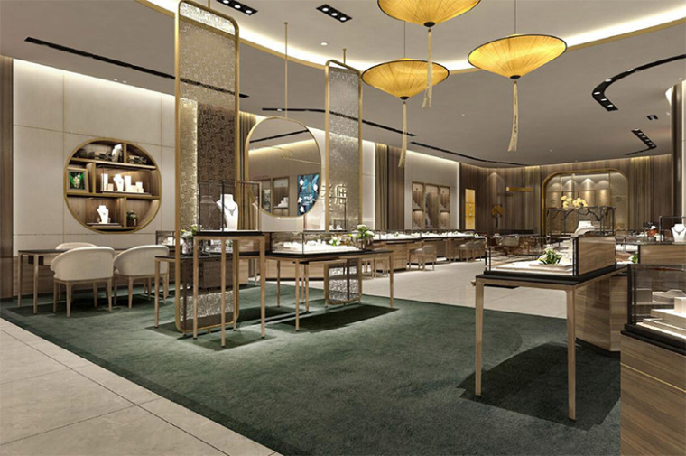 老廟黃金首飾新logo設計，外圓內方的中式韻味logo設計