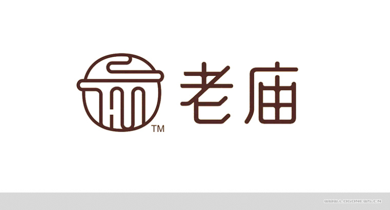 老廟黃金首飾新logo設計，外圓內方的中式韻味logo設計