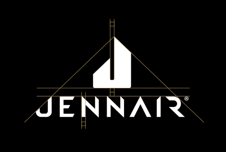 JennAir廚房電器用具品牌LOGO設計，源自通風爐灶和字母J的logo