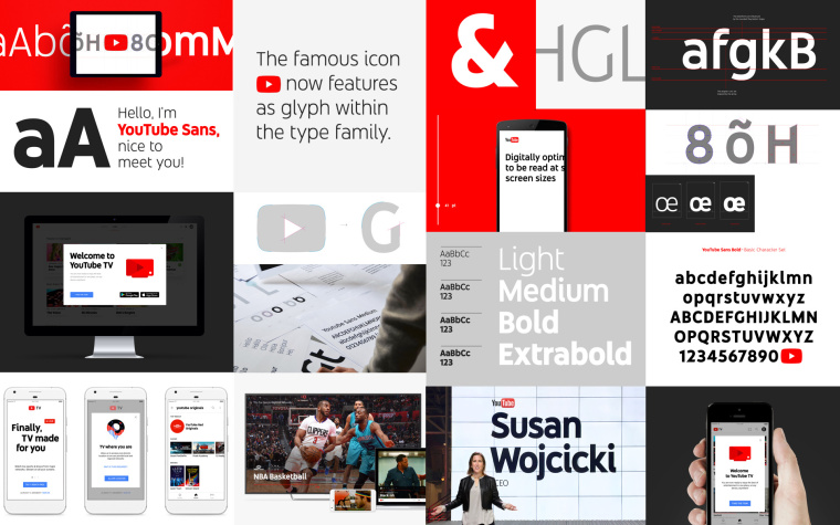品牌字體唯一性-youtube視頻網站品牌字體設計
