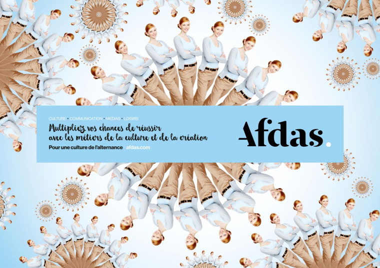 上海廣告公司欣賞：Afdas 人才培訓教育機構創意平面廣告設計“萬花筒”篇