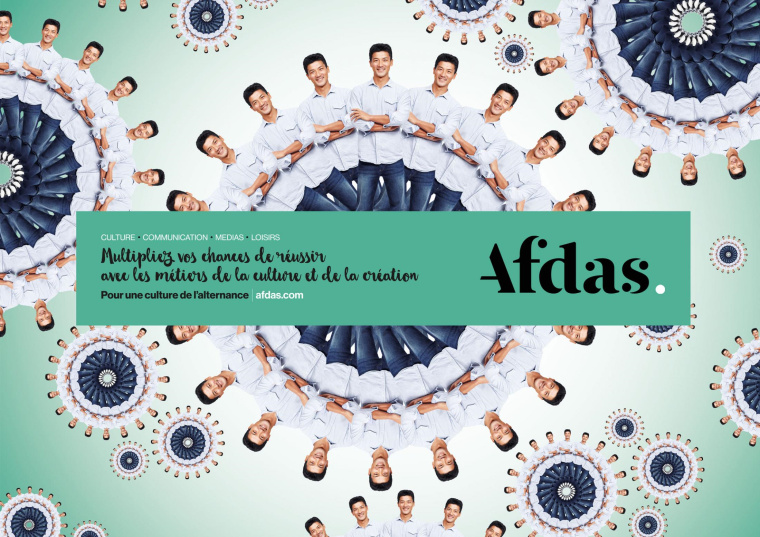 上海廣告公司欣賞：Afdas 人才培訓教育機構創意平面廣告設計“萬花筒”篇