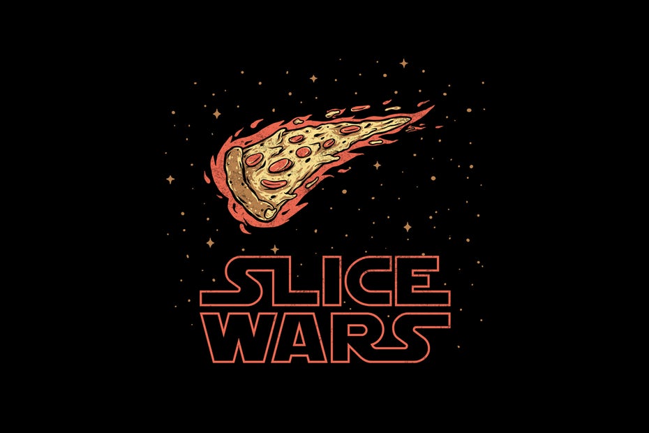 Slice Wars 餐廳餐飲彗星logo設計-上海尚略logo設計公司欣賞