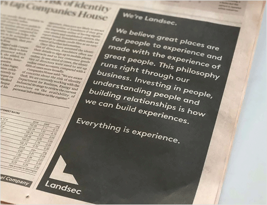 Landsec 商業(yè)地產(chǎn)公司企業(yè)形象設(shè)計與幾何L字母logo設(shè)計