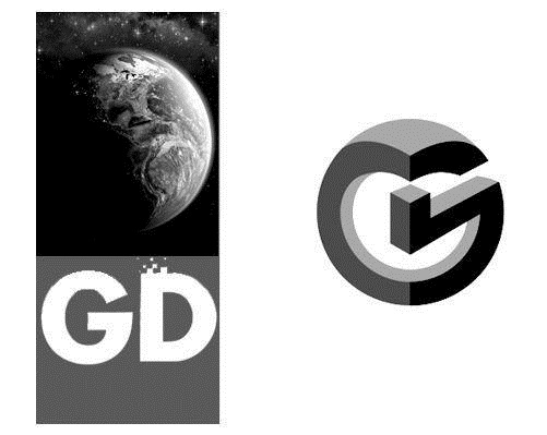 冠東汽車-地球+GD字母logo設計