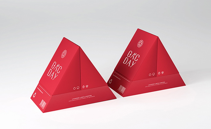 紅白相間風格GacDay營養保健品品牌設計包裝設計