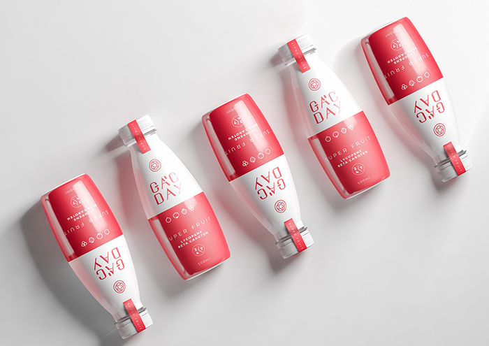 紅白相間風格GacDay營養保健品品牌設計包裝設計