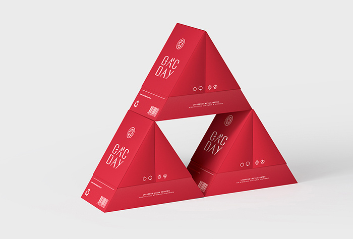 紅白相間風格GacDay營養保健品品牌設計包裝設計