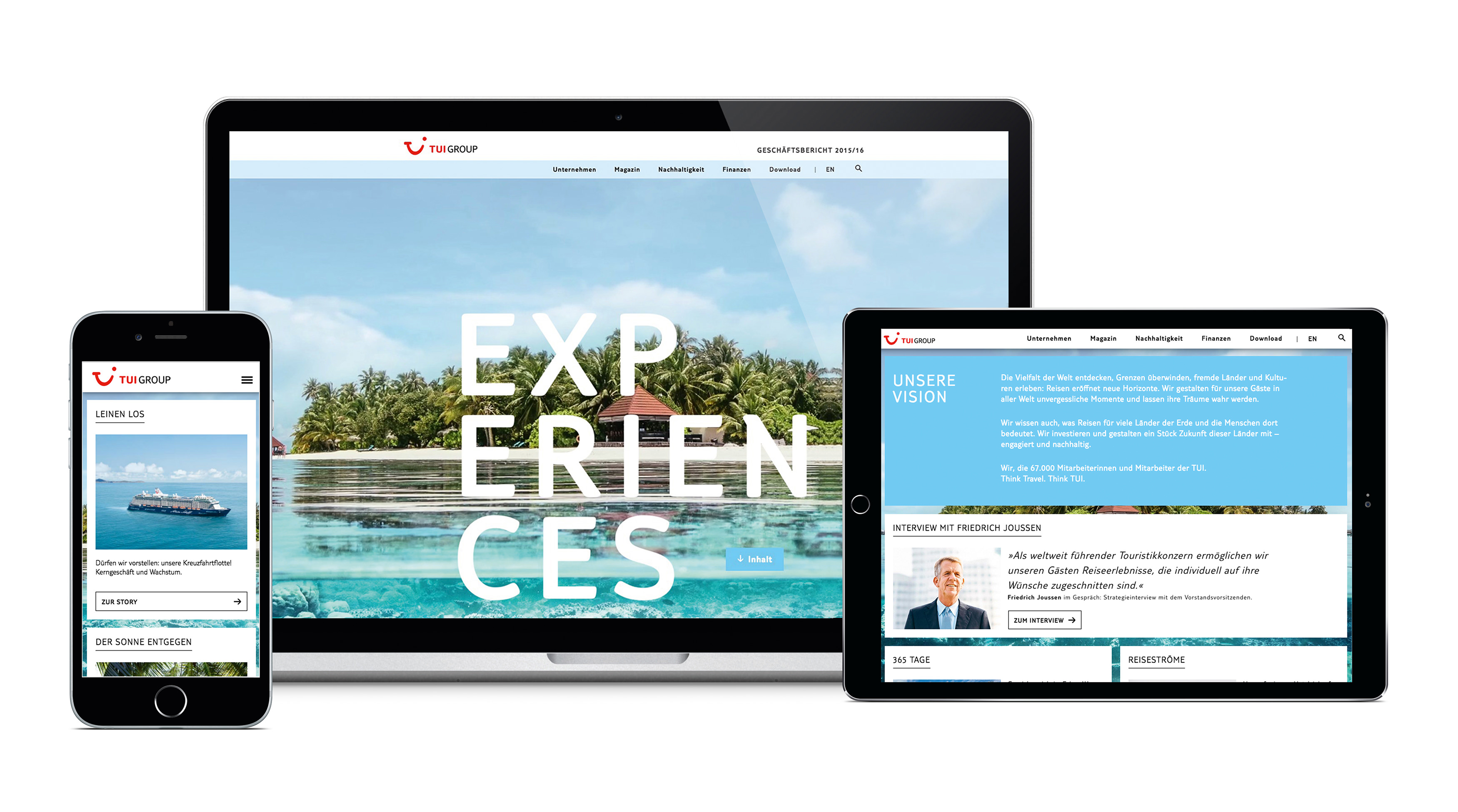 TUI途易旅游集團(tuán)2015/2016交付主題年報(bào)網(wǎng)站設(shè)計(jì)