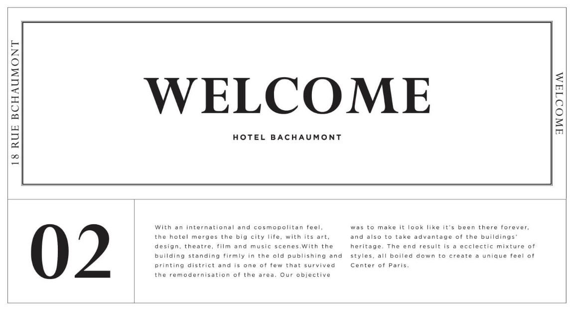 BACHAUMONT巴黎酒店品牌VI設計與logo設計，尊貴奢華的巴黎藝術風格