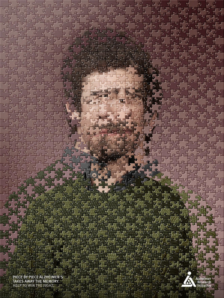 阿爾茨海默氏癥公益創意平面廣告設計“記住我”