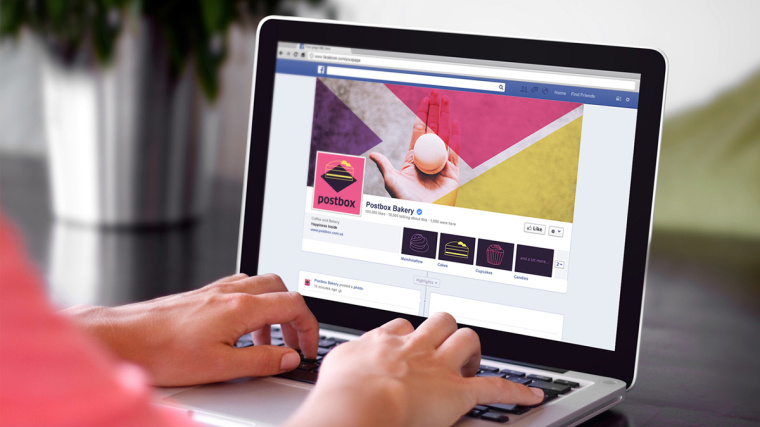 Postbox 手工甜品店品牌視覺形象VI設(shè)計(jì)“時(shí)尚色塊”元素-網(wǎng)站設(shè)計(jì)