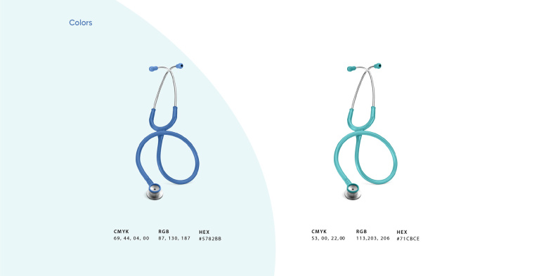 CareOne醫療機構品牌形象VI設計logo設計，藝術感醫生元素鑲嵌于旋轉字母C
