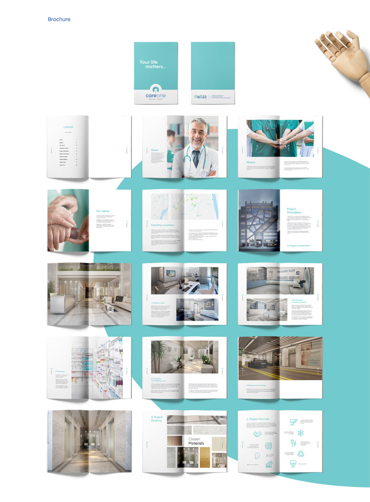 CareOne醫療機構品牌形象VI設計l-畫冊設計