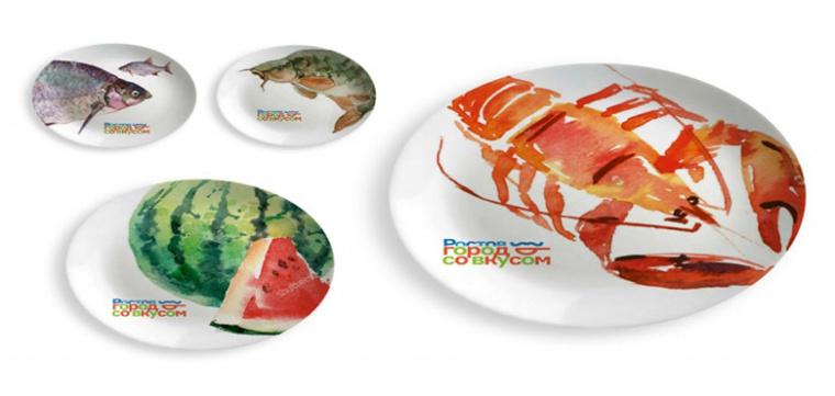 頓河畔羅斯托夫全新品牌形象標志設計，以波浪符號形容流經城市的頓河