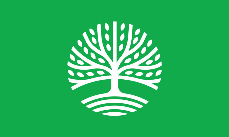 伊根市城市品牌形象重塑設計logo設計，抽象綠色大樹圖形