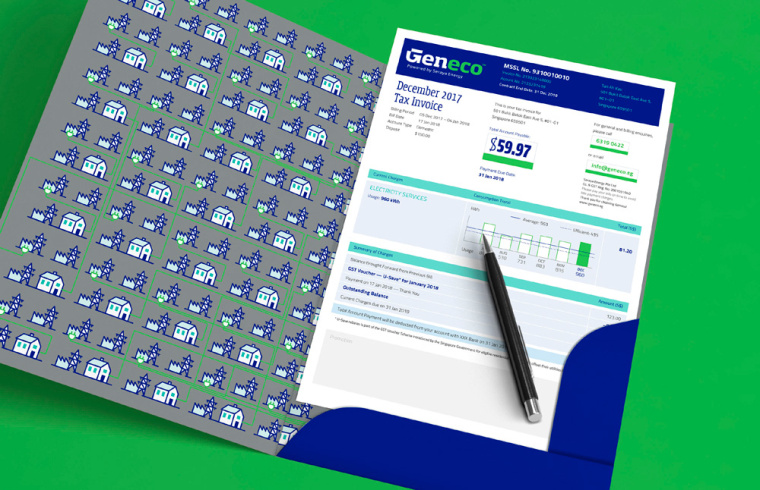 Geneient 電力能源公司品牌logo設計vi形象設計