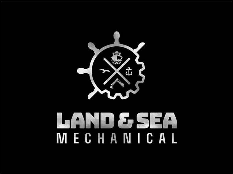 陸地和海洋機械標志設計-上海標志設計公司