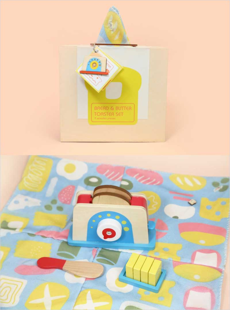 面包和黃油烤面包機組包裝設計