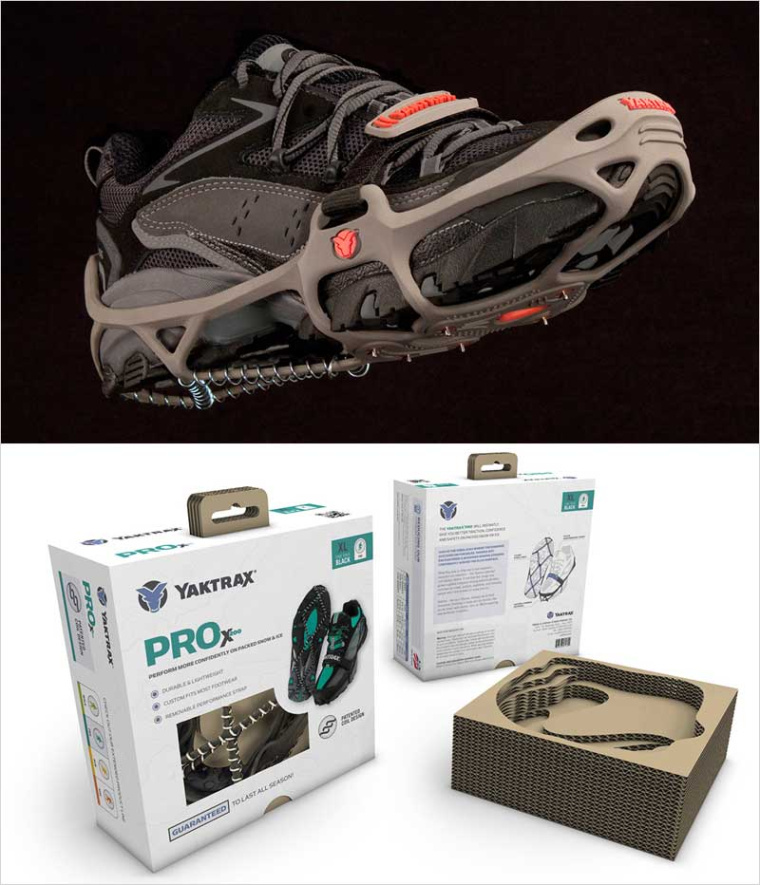 Yaktrax戶外運動鞋包裝設計-上海包裝設計公司