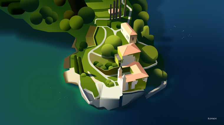 上海設(shè)計公司欣賞：后院立體風(fēng)景插畫設(shè)計