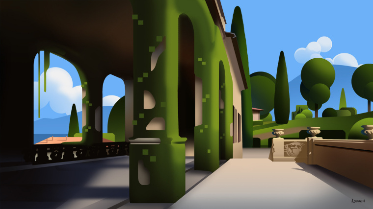 上海設(shè)計公司欣賞：后院立體風(fēng)景插畫設(shè)計