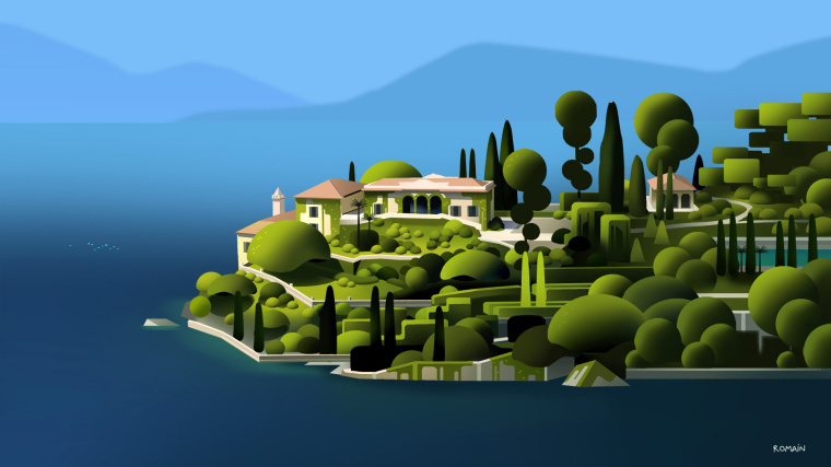 上海設(shè)計公司欣賞：后院立體風(fēng)景插畫設(shè)計