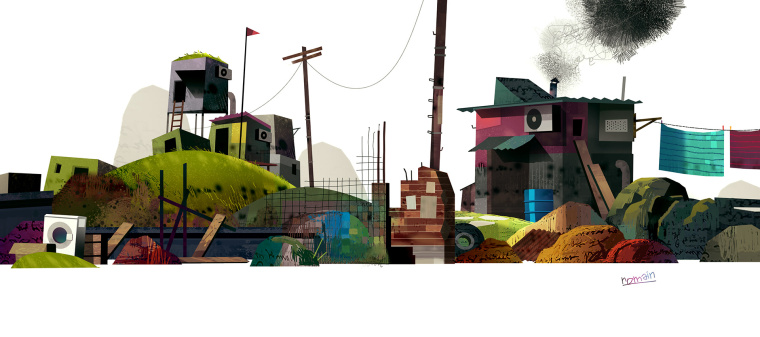 上海設(shè)計公司欣賞：后院立體矢量插畫設(shè)計