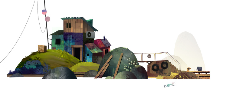 上海設(shè)計公司欣賞：后院立體矢量插畫設(shè)計