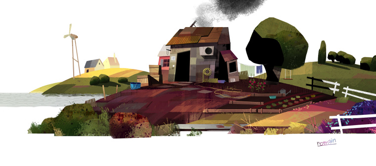 上海設(shè)計公司欣賞：后院立體矢量插畫設(shè)計