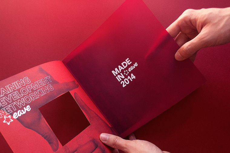 歐洲企業家年會宣傳手冊設計，暗紅與深灰風格設計