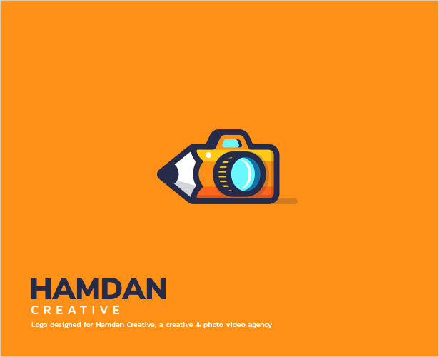 上海logo設(shè)計：28個現(xiàn)代和負空間標(biāo)志logo設(shè)計-鉛筆投影l(fā)ogo