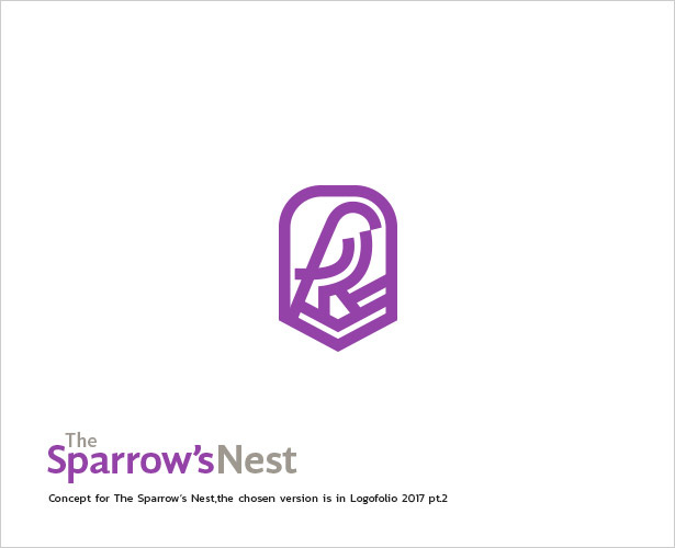 上海logo設(shè)計：28個現(xiàn)代和負空間標(biāo)志logo設(shè)計-盾牌鳥兒logo