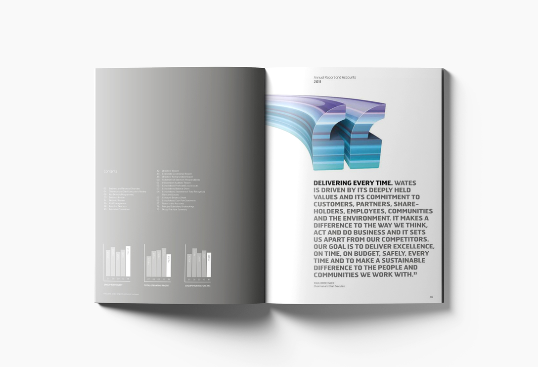 WATES 物流貨運工業集團年報畫冊設計“速度線條”篇