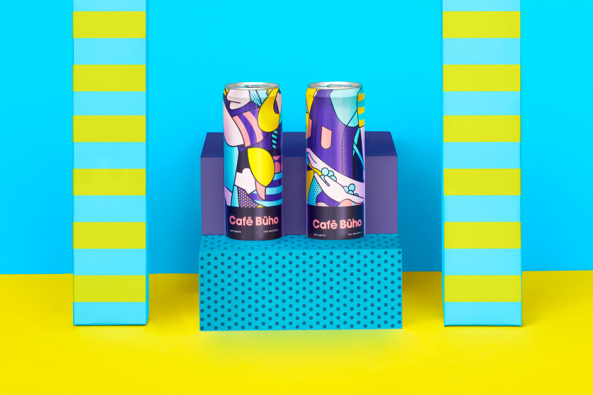 Cafe Buho 咖啡店品牌形象設計包裝設計，城市藝術和街頭漫畫風格