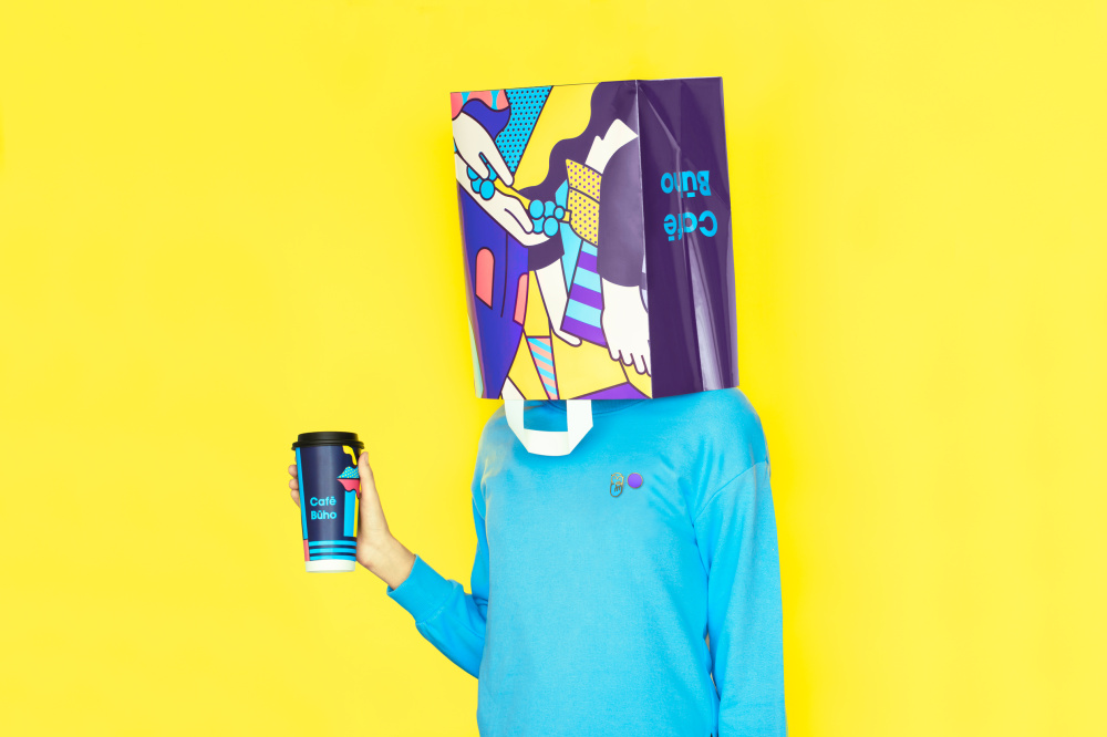 Cafe Buho 咖啡店品牌形象設計包裝設計，城市藝術和街頭漫畫風格