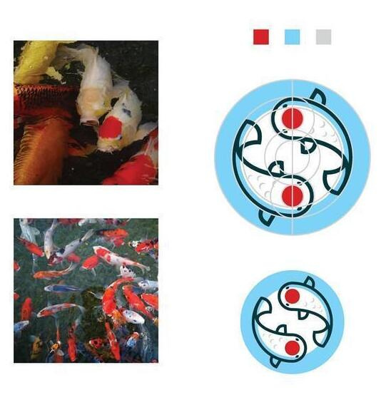 logo設計過程圖示揭示logo設計靈感-雙魚logo設計靈感