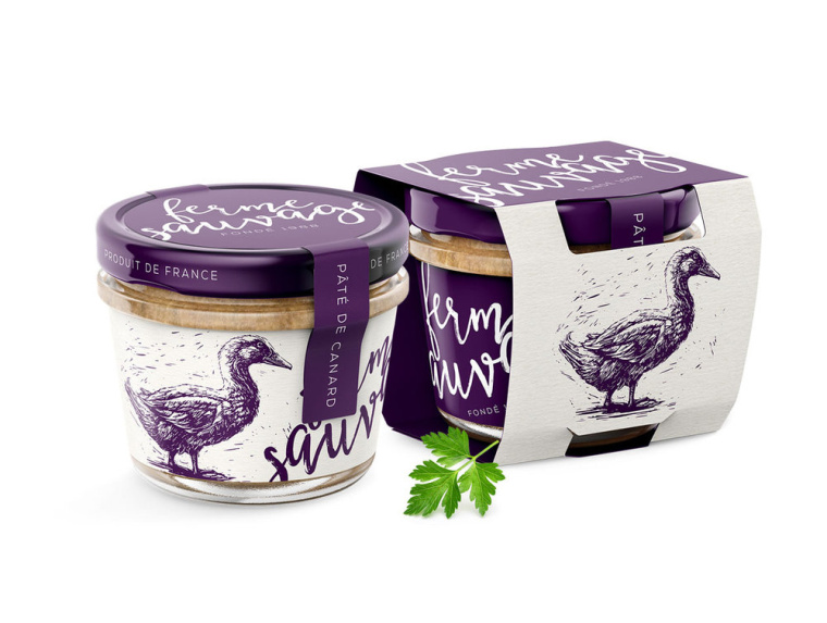 法式Paté肉醬包裝設計，運用生動的鴨子插畫設計