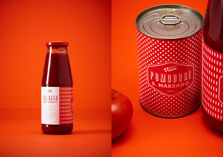 意大利風情紅色復古風格番茄醬包裝設計-上海包裝設計公司
