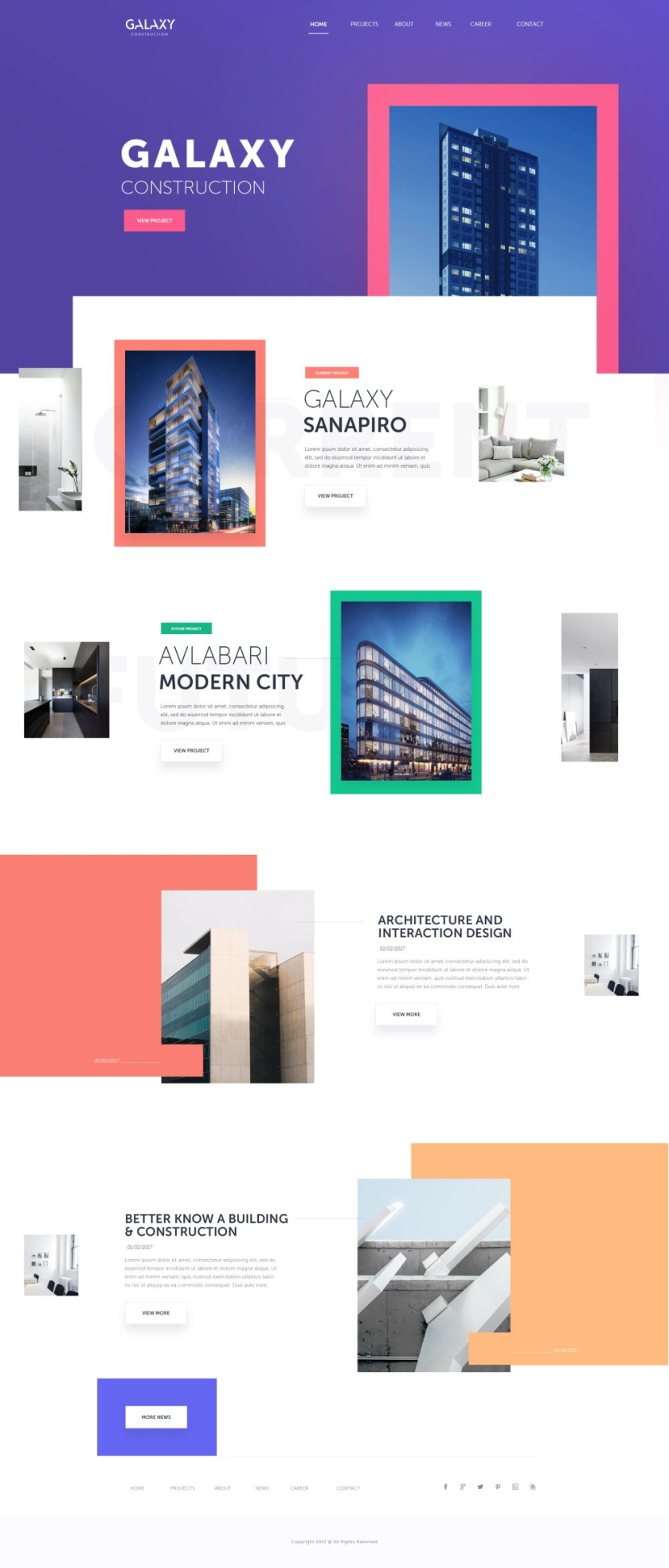 最佳建筑網站設計-銀河建設