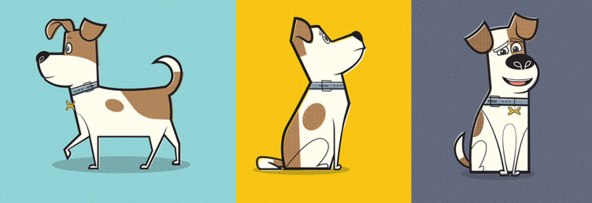 美麗和創(chuàng)意的平面設計想法-寵物風格化藝術和產品圖形